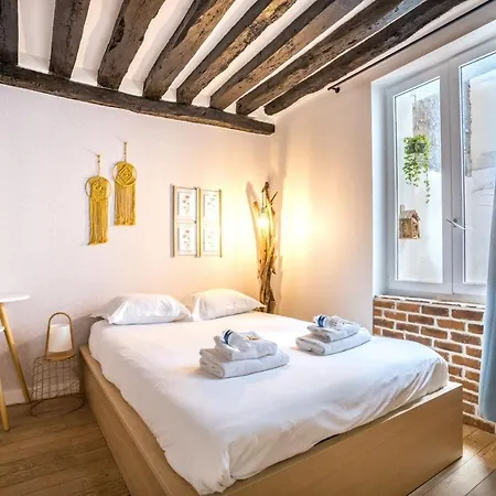 Chic Avec Patio - 2br 6p - Le Marais Parigi
