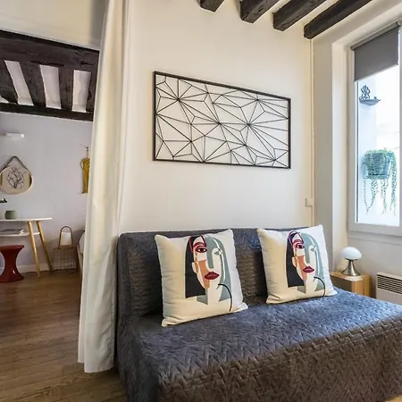 Chic Avec Patio - 2br 6p - Le Marais Parigi